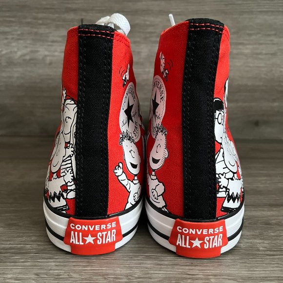 Converse Shoes Converse Peanuts Snoopy Ctas Hi Signal Red Black